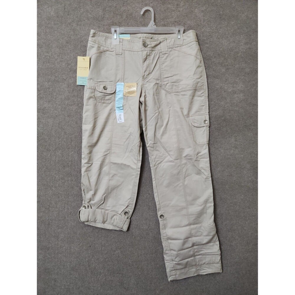 Sonoma Modern Fit Convertible Pants Womens 14 Gray Cargo NEW